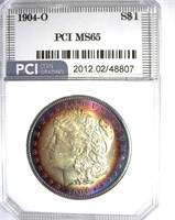 1904-O Morgan PCI MS-65 Bold Rim Color
