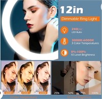 Sensyne 12'' Ring Light with Tripod Stand, LED