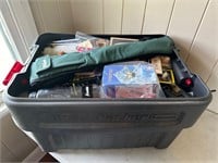 Rubbermaid Tote Filled with Camping Items