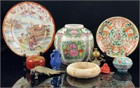 GROUP OF ASSORTED ASIAN PORCELAIN AND OTHER ITEMS