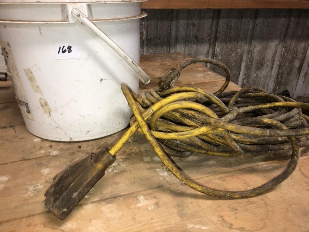50ft extension cord and bucket