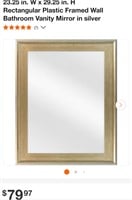 Rectangular Framed Wall Bathroom Vanity Mirror
