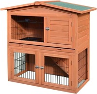 W4079  Pawhut Small Animal House 40 Rabbit Hutch