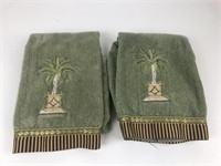 2 Palm Tree Hand Towels