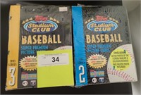 2 SEALED BOXES TOPPS '93 STADIUM CLUB MLB CARDS