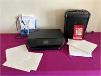 HP Envy 5052 Printer, Pen + Gear Paper Shredder