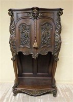 Wonderful Louis XV Style Bombe Walnut Cabinet.