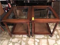 2-Glass-Top End Tables