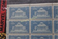 COLUMBIA UNIVERSITY 3CENT SHEET OF STAMPS