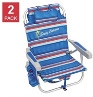 Tommy Bahama Backpack Beach Chair, 2-pack