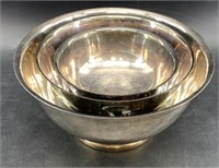 3 Silver-plate bowls