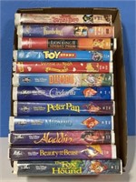 12 VHS Movies - 10 are Disney