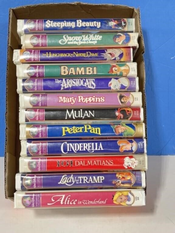 12 Disney VHS Movies