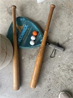 (2) wood Louisville slugger baseball bats with a