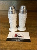 Milk Glass Salt and Pepper