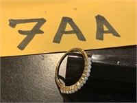 *IMITATION* Gold Ring with small pearls