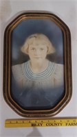 17.5x11.5 bubble glass 1920s photo blue eyed blond
