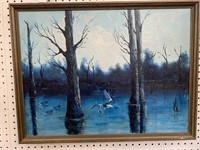 WATERFOWL PAINTING BY FAYE SICKEL - 25 X 19 “