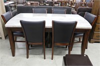 MODERN TABLE WITH 6 CHAIRS -AS NEW