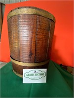 Barrel with Rope handle 14” tall 13” diameter