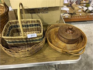 Large Box of Assorted Baskets