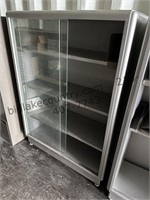 Metal Case with Sliding Glass Doors