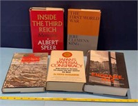 5-world war hard cover books. Good condition