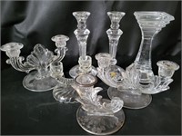 VTG Assorted Glass Candle Holders