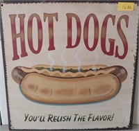 F - HOT DOGS DECOR SIGN (G16)
