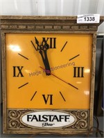 Falstaff Beer clock/light, 12x15, doesn't light