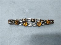 vintage gold filled amber bracelet
