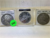 3X The Money - 1965 Canadian Silver Dollars