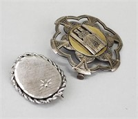 Silver Brooch, Silver & Diamond Brooch.