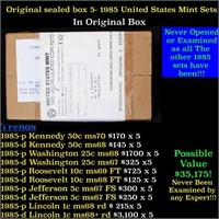 Original sealed box 5- 1985 United States Uncircul