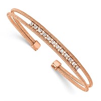 Sterling Rhodium-plated Rose Gold Cuff