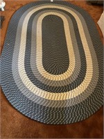 Braided blue tones rug
