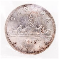 Canada 1938 Silver Dollar MS63 ICCS