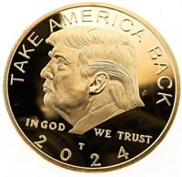 2024 24kt Gold Overlay Medallion Take America Back