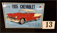 1955 Chevrolet Sign, 18" x 12.5"
