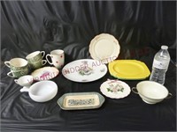 Vintage Plates, Cups, Butter Dish & More!!!
