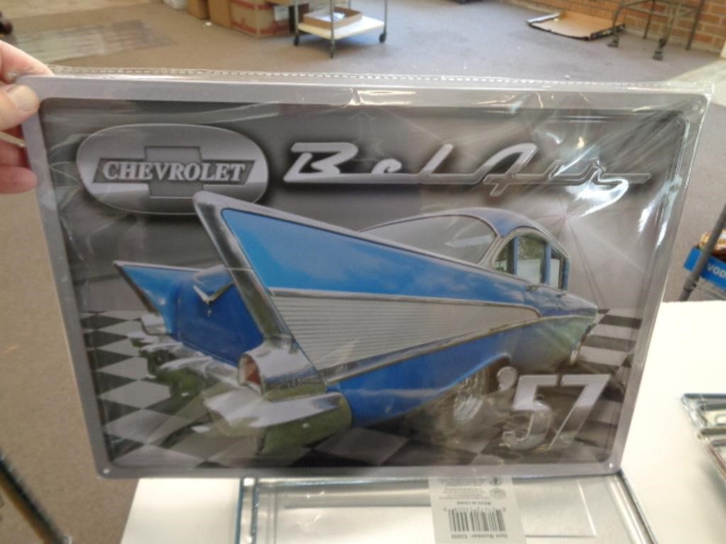 12" X 17" METAL SIGN - 57' CHEVY