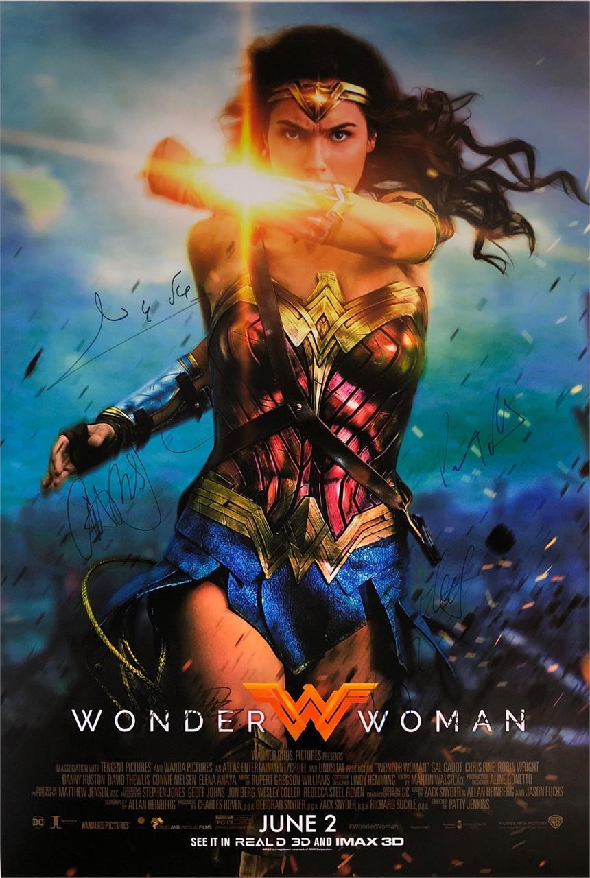 Wonder Woman Gal Gadot Autograph Poster