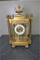 Cage Clock, Marti Gilt Bronze Mercury Regulator