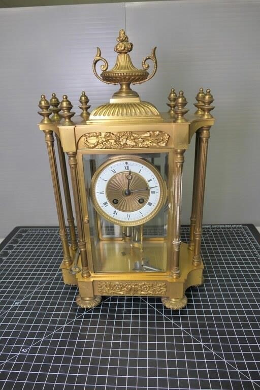 Antique Harris & Harrington Cage Mantle Clock