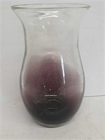 Amythist/Clear Blown Glass Vase
