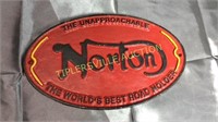 Cast iron norton sign 12.5”
