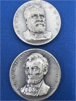 Lincoln & Grant Silver Medals Ralph Menconi