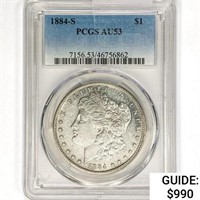 1884-S Morgan Silver Dollar PCGS AU53