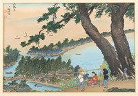 Bisen Fukuda "Amanohashidate" Framed Woodblock