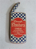 Cough Checkers Cough Drop Tin,  3" L